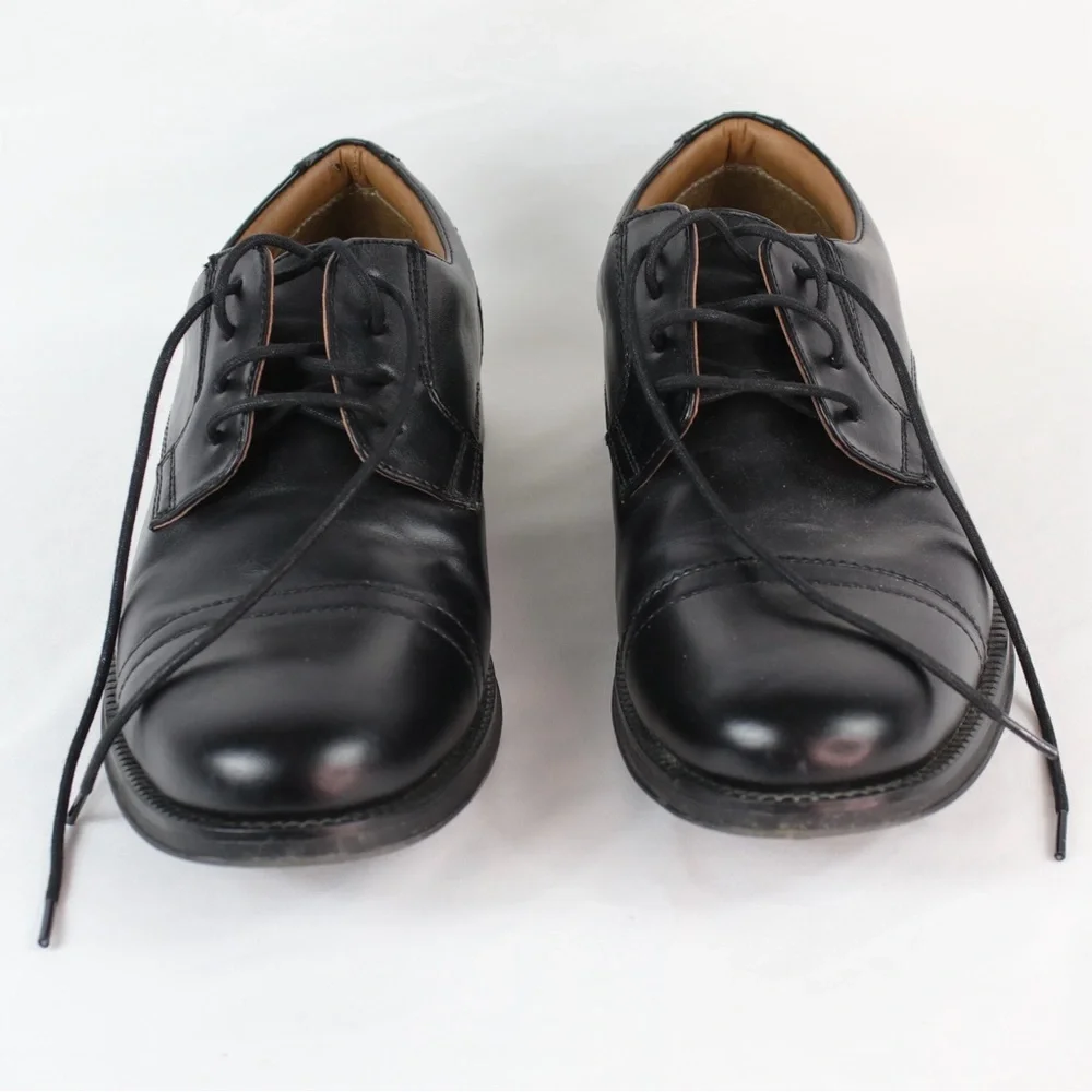 George Black Leather Dress‎ Oxford Shoes Mens Size 8W